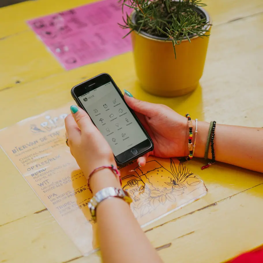 Fooks planningsapp op telefoon